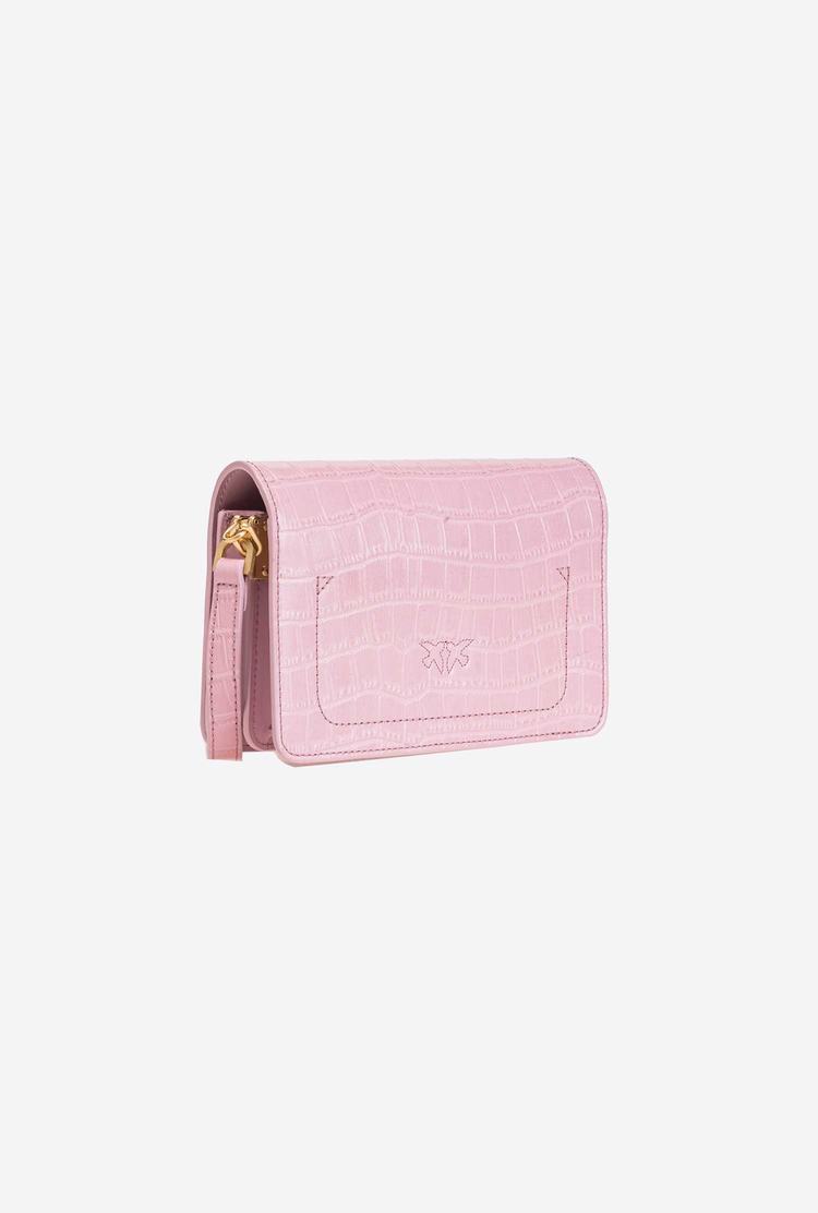 Pink Gold Women's Pinko Mini Love Bag Click Pure Shapes Crossbody Bags | Ireland-89713629