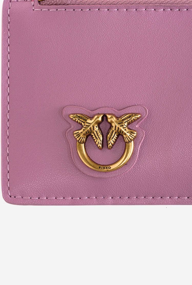 Pink Gold Women's Pinko Zipped Card Holder Purses | Ireland-75162489