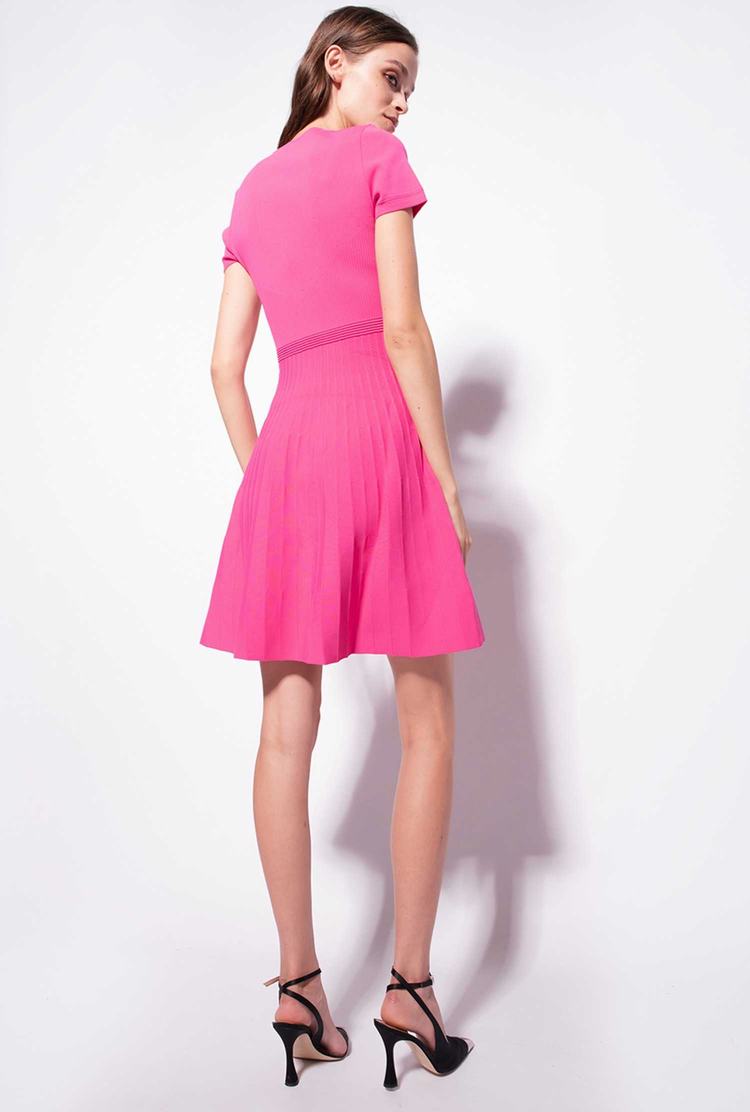 Pink Women's Pinko Knit Mini Dress | Ireland-15890349