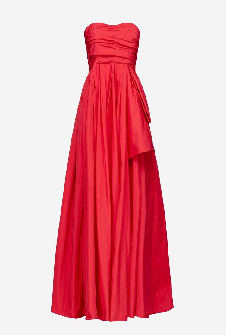 Pink Women's Pinko Long Taffeta Dress | Ireland-31859679