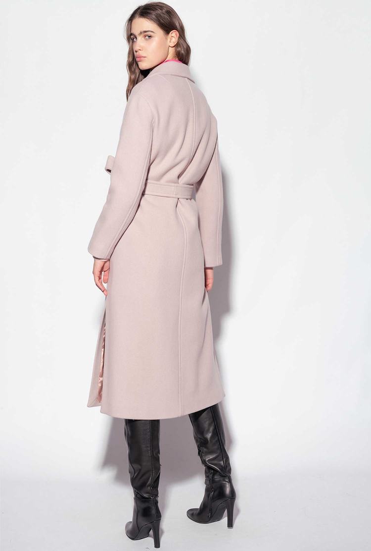 Pink Women's Pinko Long Wraparound Coats | Ireland-30489619