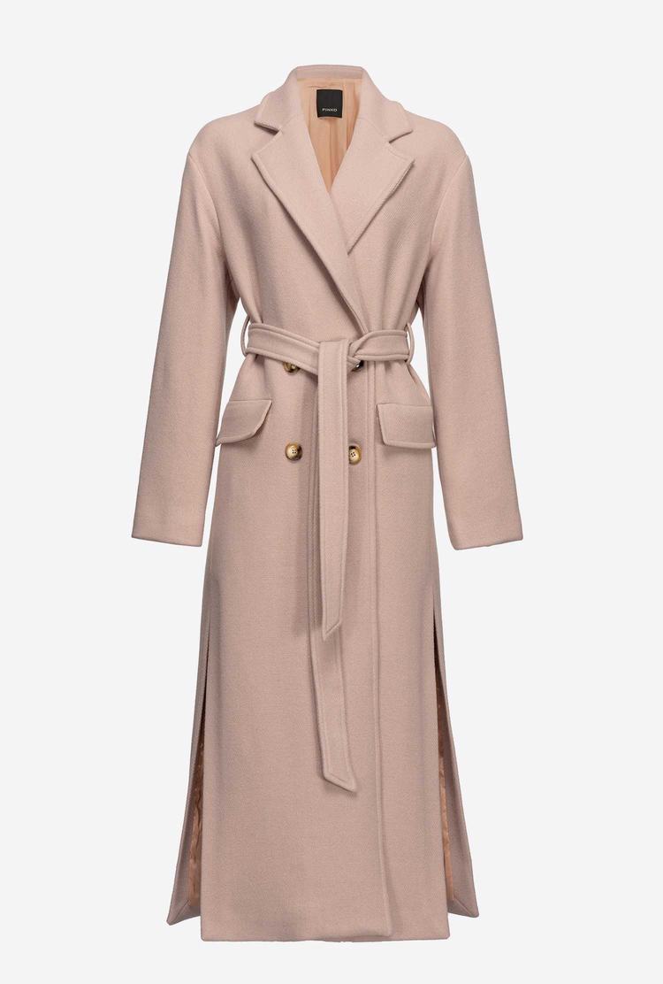 Pink Women's Pinko Long Wraparound Coats | Ireland-30489619