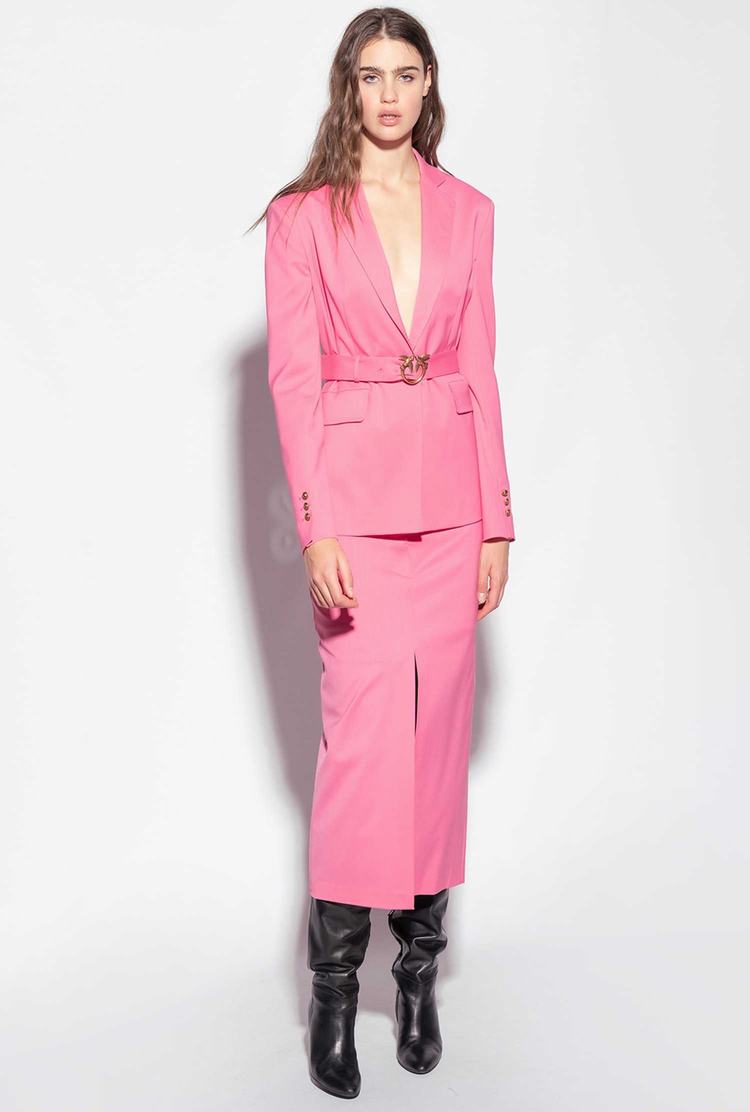 Pink Women's Pinko Love Birds Blazers | Ireland-76981029