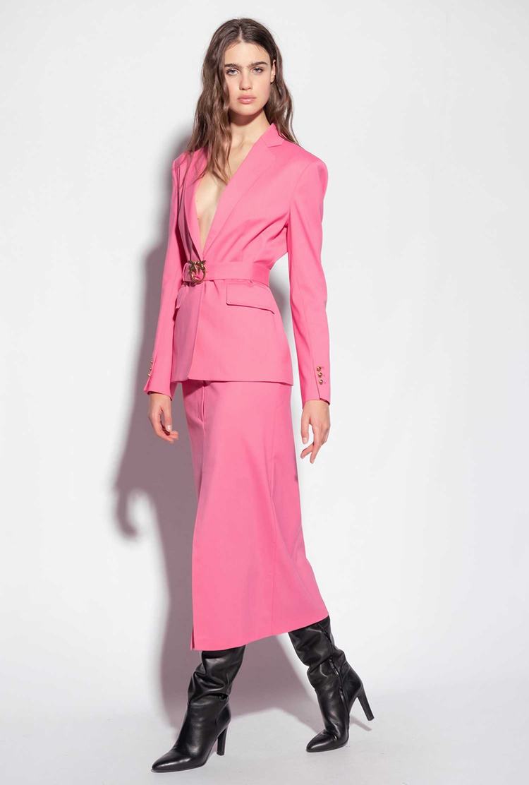 Pink Women's Pinko Love Birds Blazers | Ireland-76981029