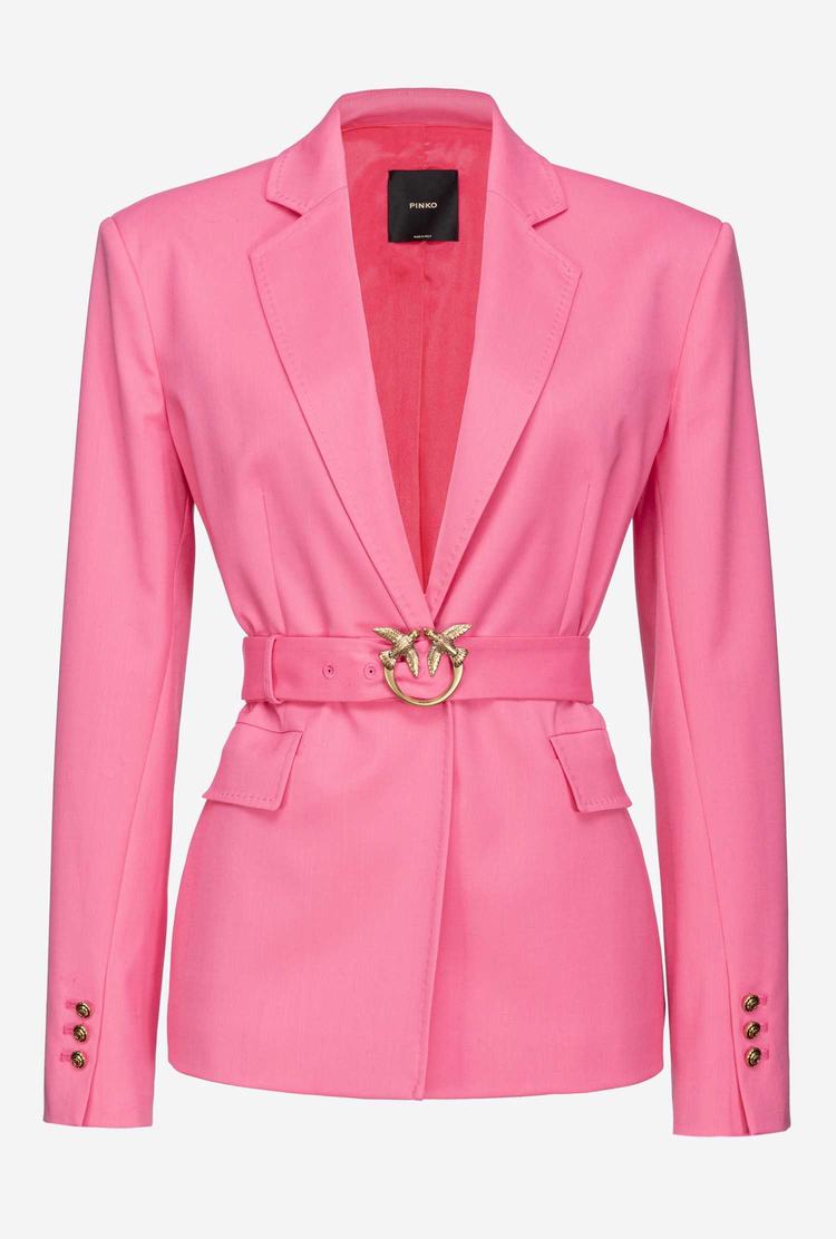 Pink Women's Pinko Love Birds Blazers | Ireland-76981029