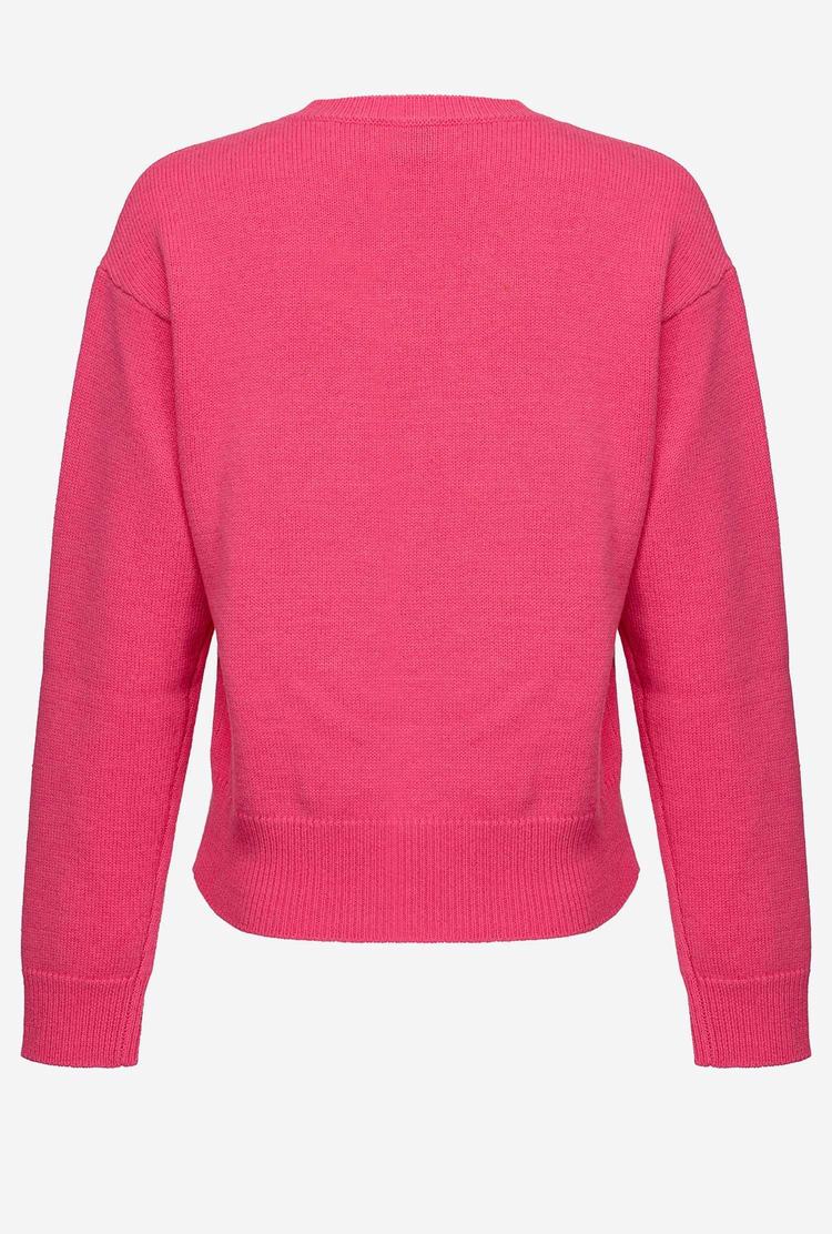 Pink Women's Pinko Love Birds Pullover | Ireland-23968179