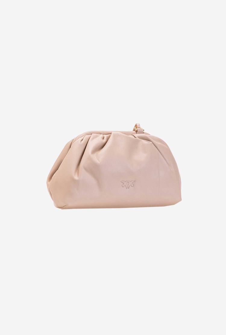 Pink Women's Pinko Mini Chain Clutch Block Colour Handbag | Ireland-57194209