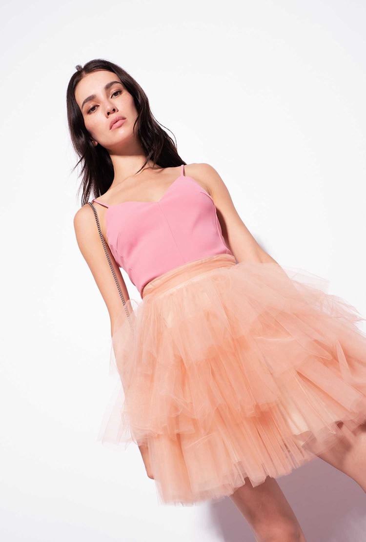 Pink Women's Pinko Mini In Tulle Skirts | Ireland-93701249