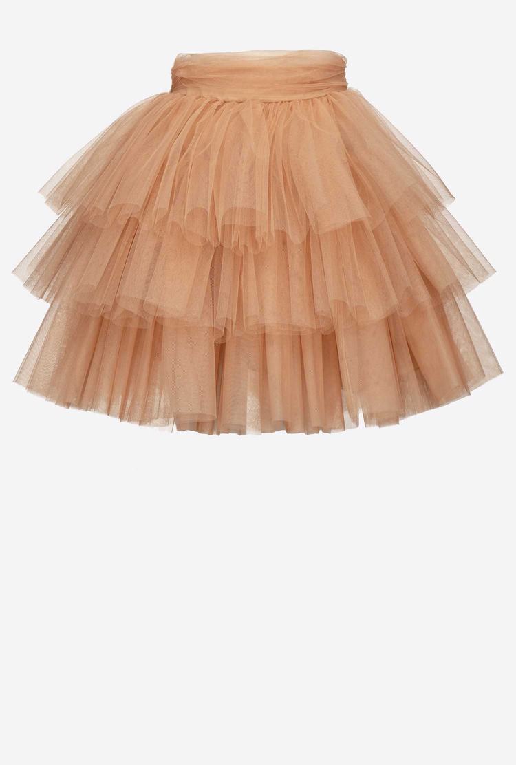 Pink Women's Pinko Mini In Tulle Skirts | Ireland-93701249