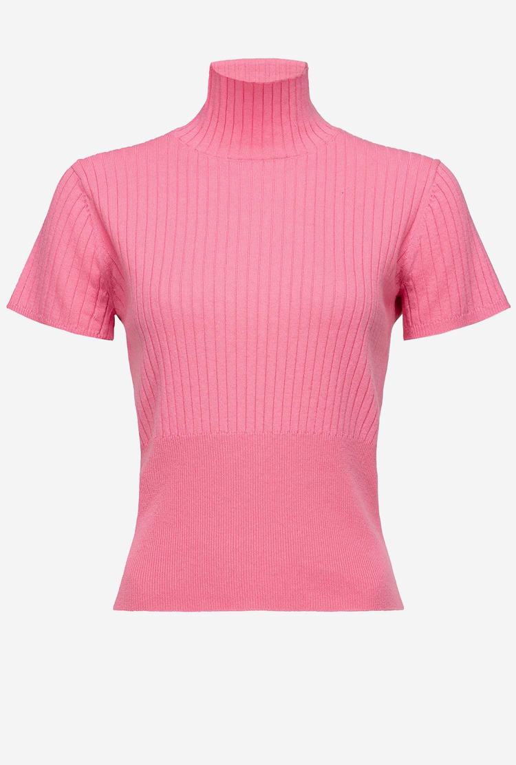 Pink Women's Pinko Short-sleeved T Shirts | Ireland-20645989