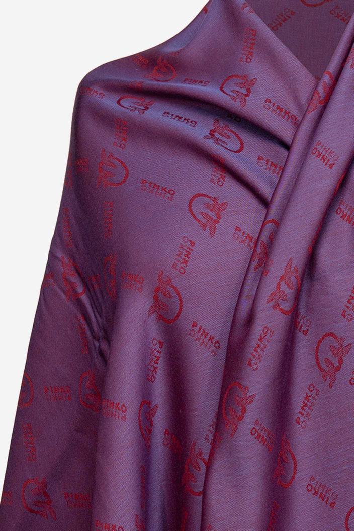 Purple/Blue Women's Pinko Large Monogram Scarves | Ireland-81504639