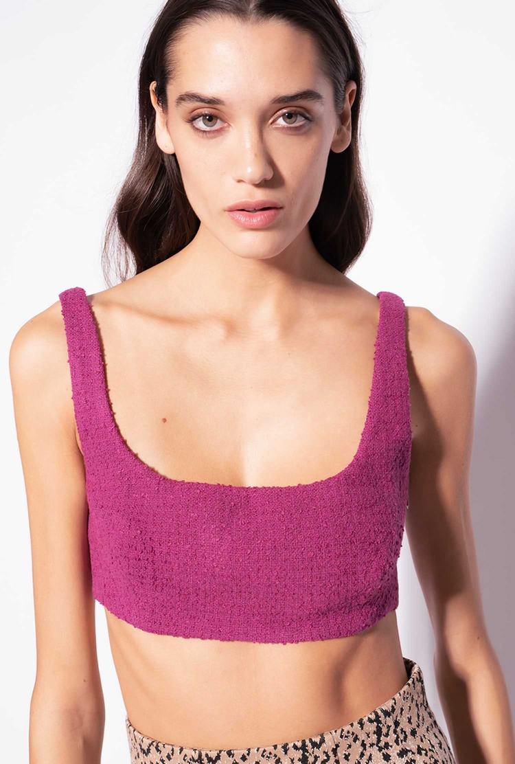 Purple Women\'s Pinko Basketweave Bouclé Lingerie | Ireland-23718569