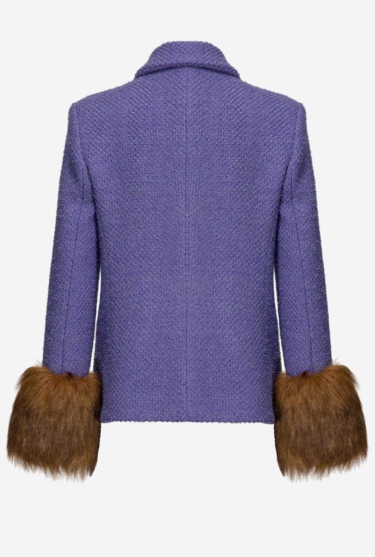 Purple Women's Pinko Faux Fur Jackets | Ireland-86092179