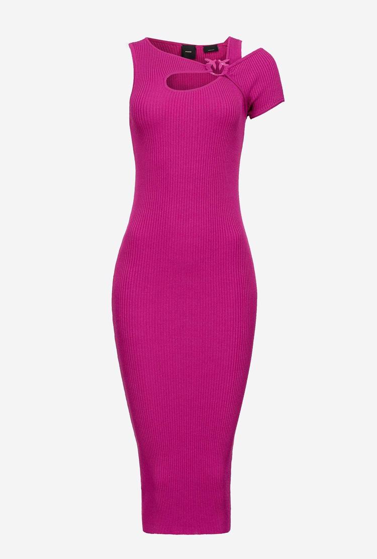 Purple Women's Pinko Love Birds Detail Dress | Ireland-39567819