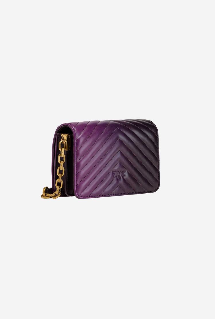 Purple Women's Pinko Mini Love Bag Click Shaded Chevron Crossbody Bags | Ireland-54917029