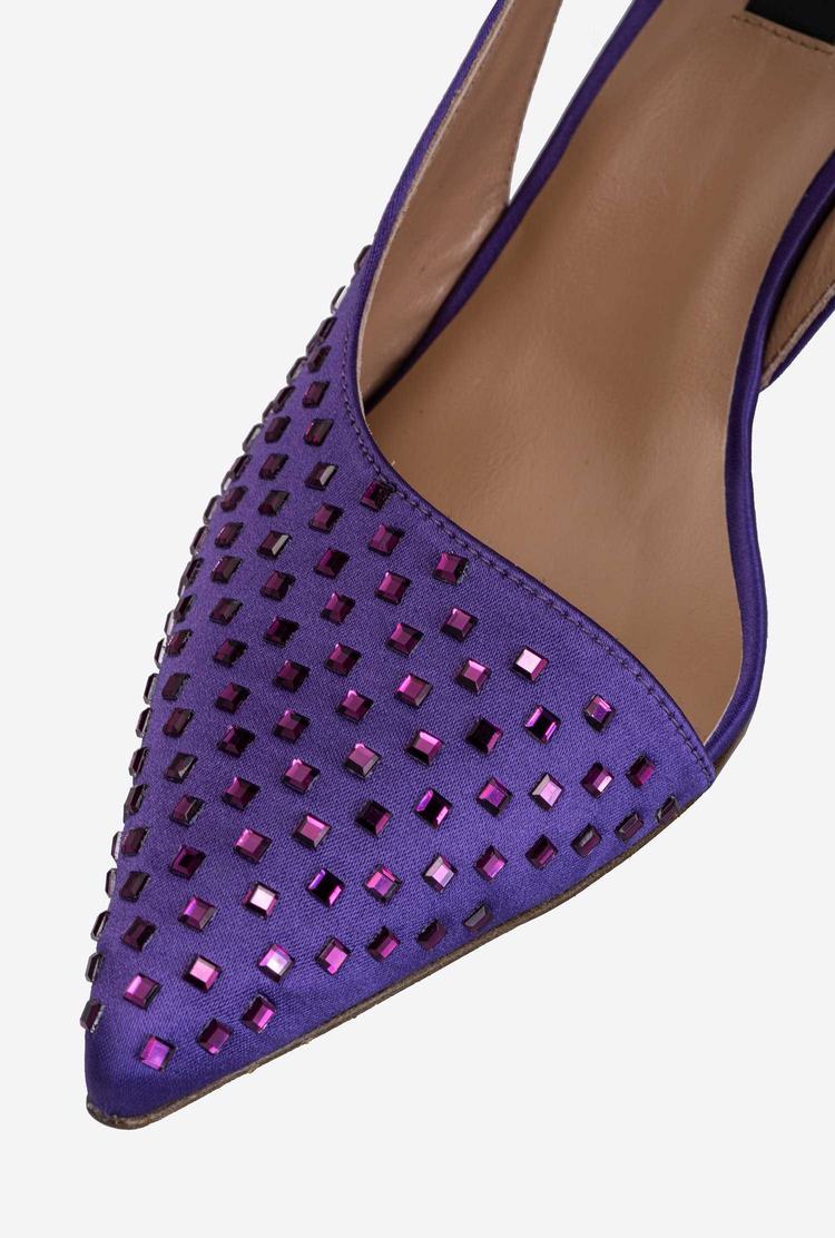 Purple Women's Pinko Rhinestones Heels | Ireland-87561249