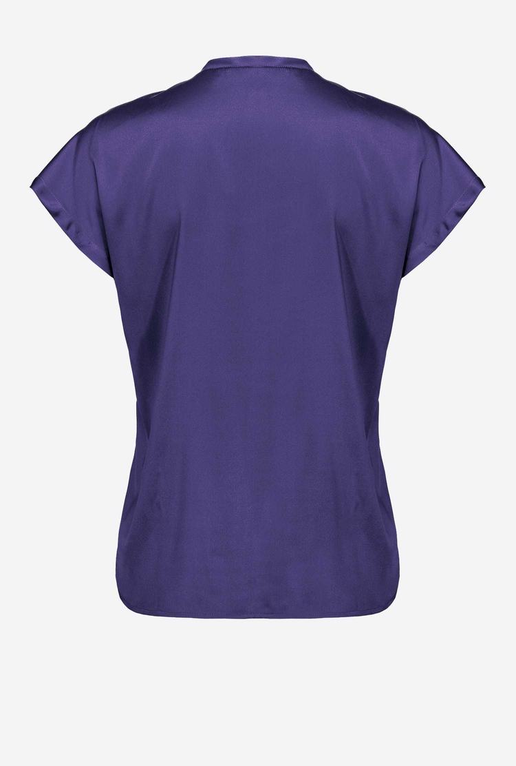 Purple Women's Pinko Stretch Satin Shirts | Ireland-92754169