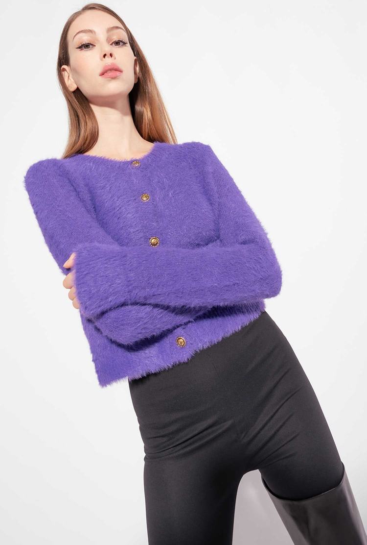 Purple Women\'s Pinko Teddy Cardigan | Ireland-94152379