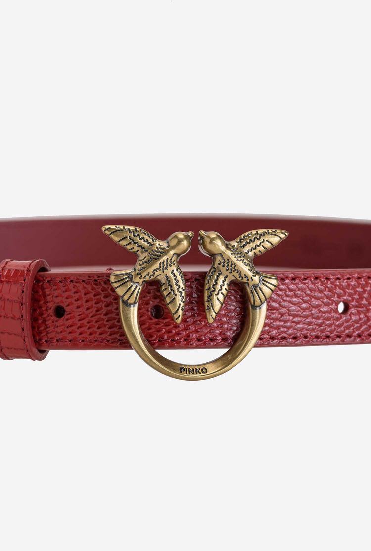 Red Gold Women's Pinko Lizard Print Belts | Ireland-73460919