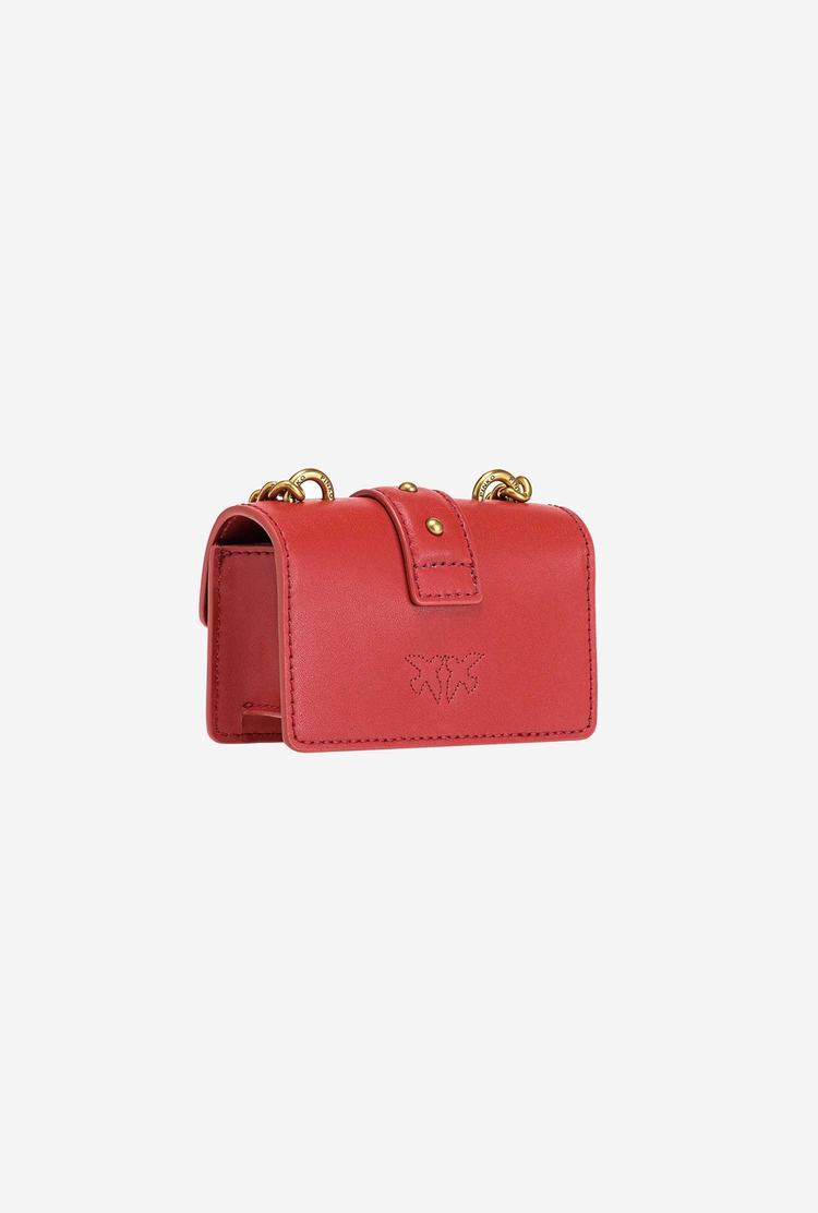 Red Gold Women's Pinko Micro Love Bag Icon Simply Crossbody Bags | Ireland-96870139