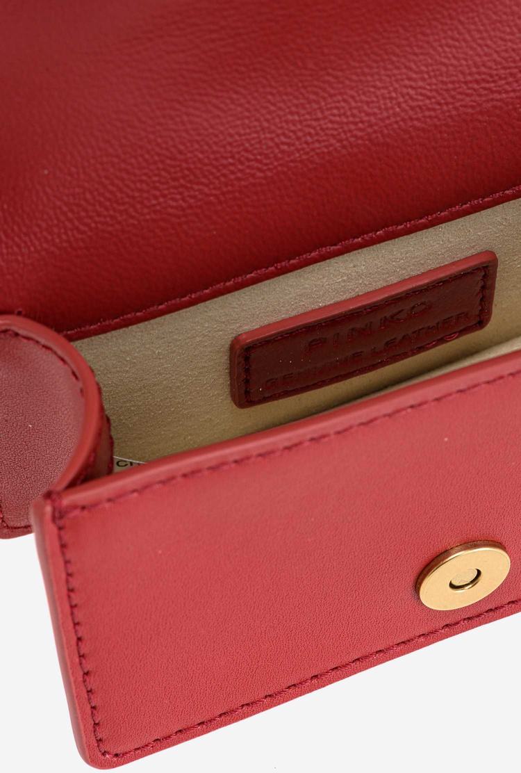 Red Gold Women's Pinko Micro Love Bag Icon Simply Crossbody Bags | Ireland-96870139