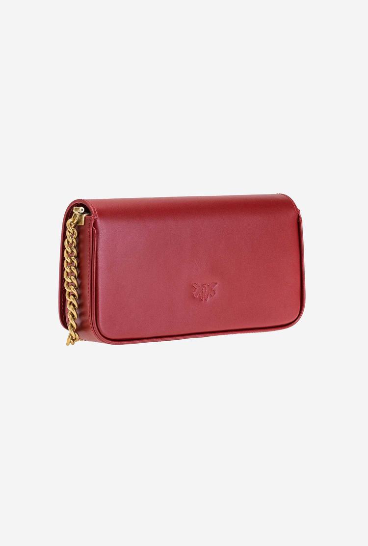 Red Gold Women's Pinko Mini Love Bag Click Baguette Simply Crossbody Bags | Ireland-26197809