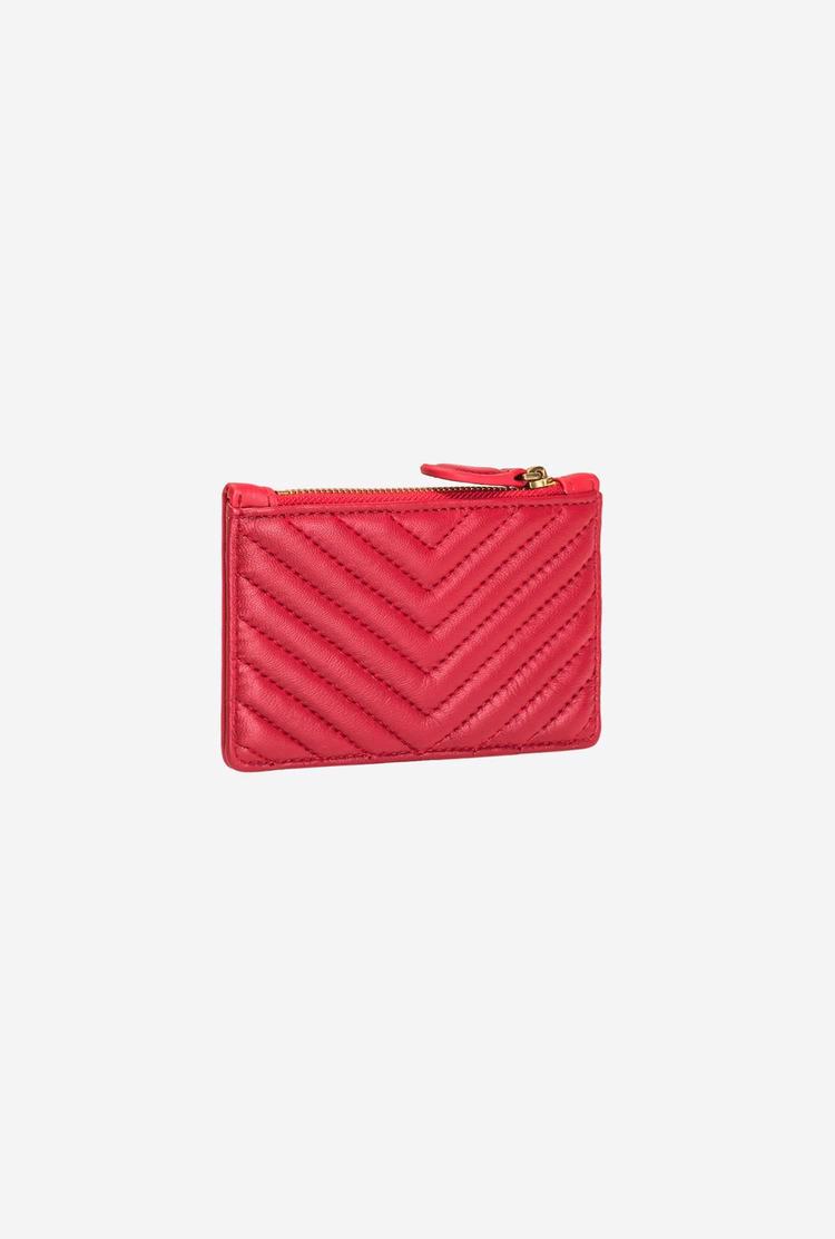 Red Gold Women's Pinko Zipped Card Holder Purses | Ireland-63725809