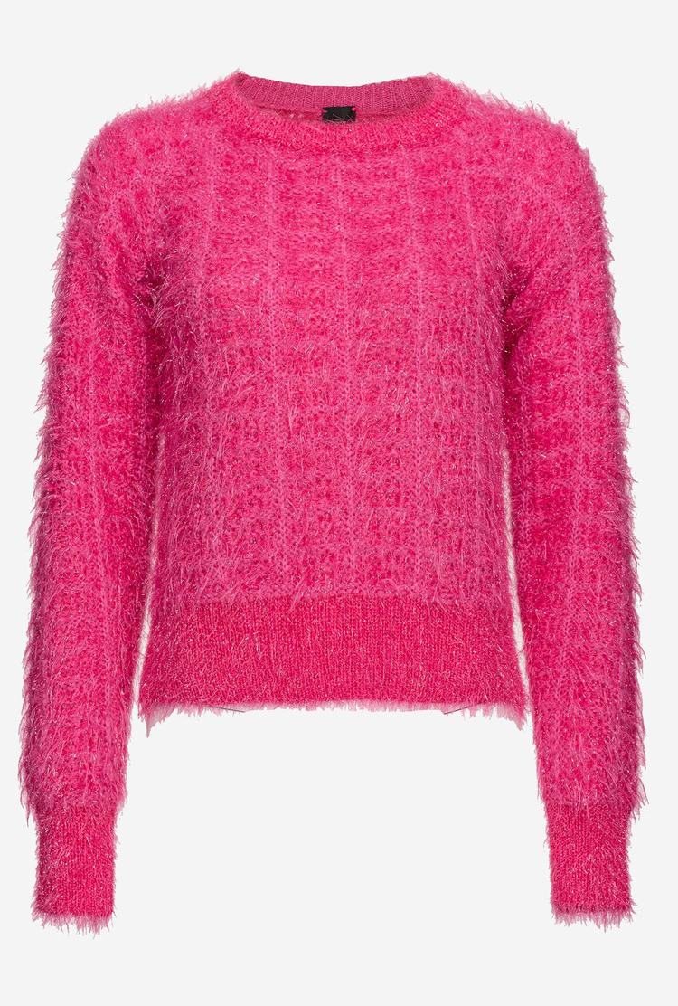 Red Women's Pinko Alpaca Blend Fluffy Pullover | Ireland-51467399