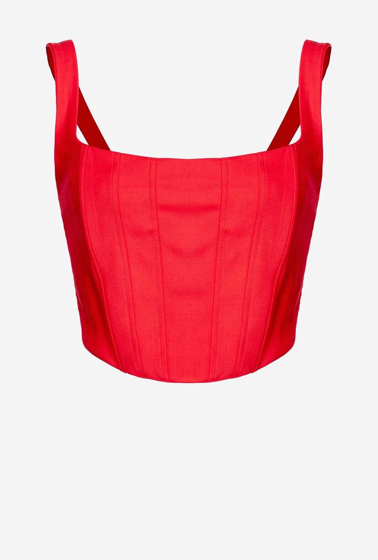 Red Women's Pinko Bustier Bandeau | Ireland-93041629