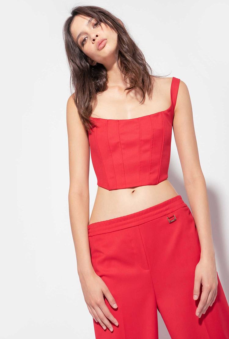 Red Women\'s Pinko Bustier Bandeau | Ireland-93041629