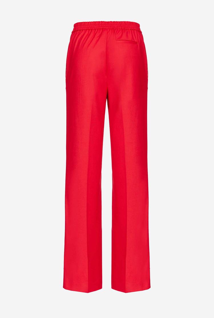 Red Women's Pinko Elastic Waist Pants | Ireland-59073419