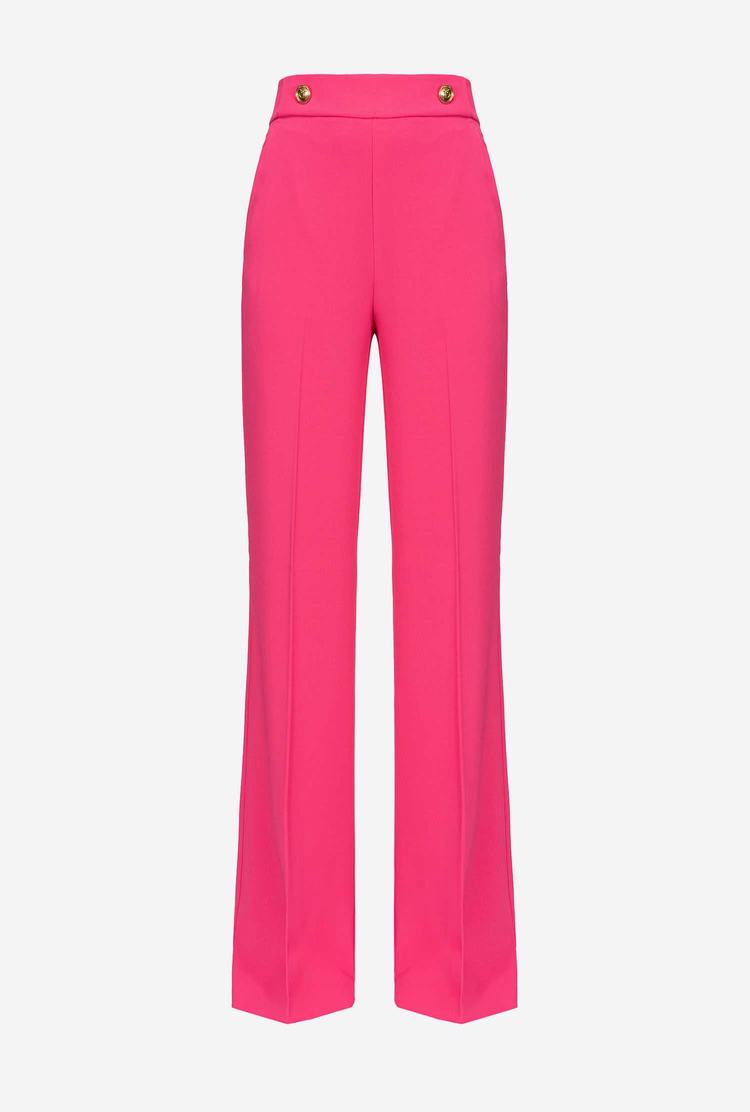 Red Women's Pinko Golden Buttons Pants | Ireland-28154969