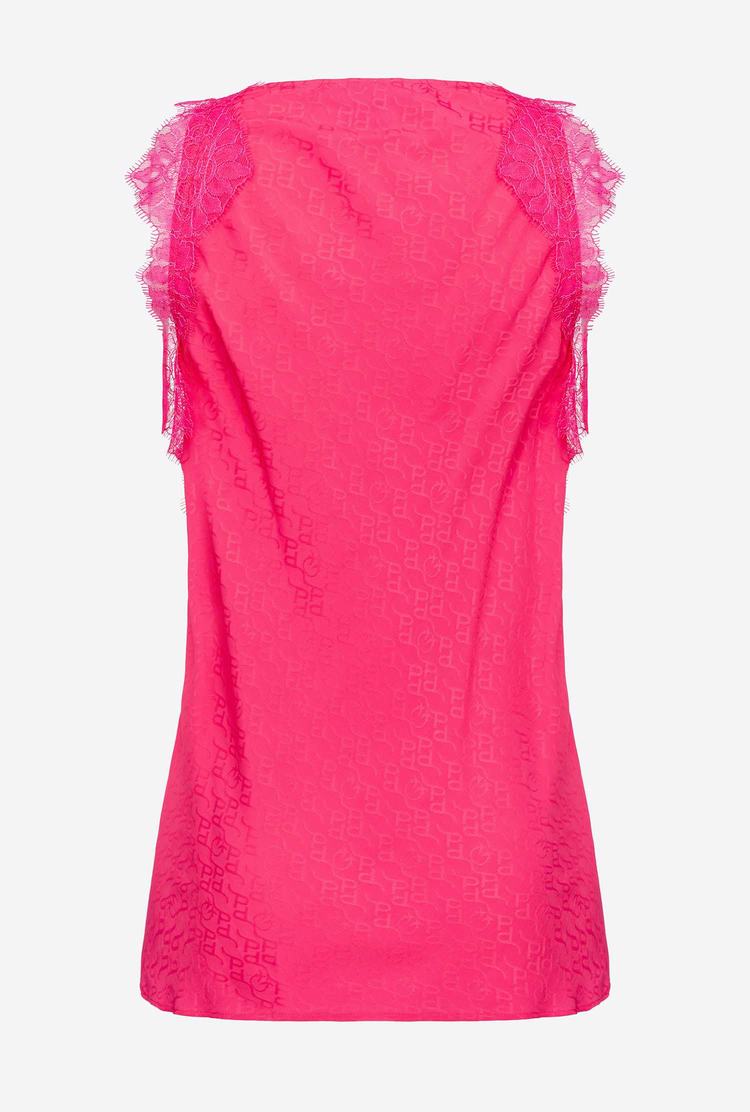 Red Women's Pinko Lace Tanks | Ireland-47650929