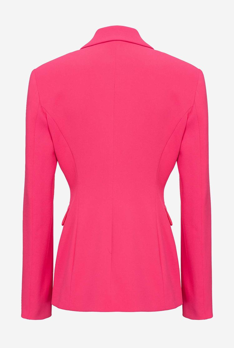 Red Women's Pinko Single-breasted Stretch Blazers | Ireland-06429539