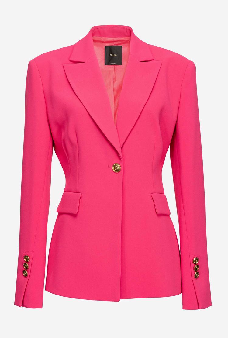 Red Women\'s Pinko Single-breasted Stretch Blazers | Ireland-06429539