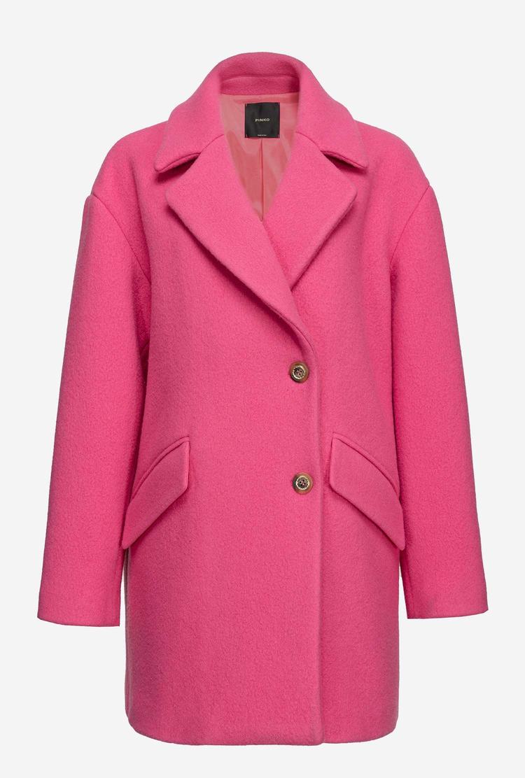 Red Women's Pinko Washed Cloth Coats | Ireland-79215489