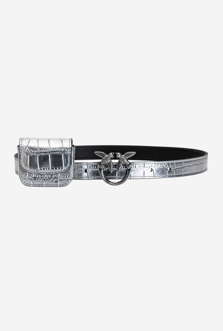 Silver Women\'s Pinko Pocket Bag Belts | Ireland-40873919