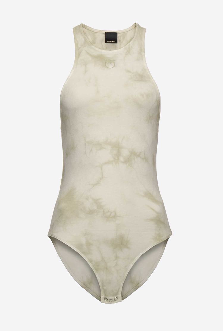 Silver Women's Pinko Tie-dye Jersey Bodysuit | Ireland-25673189