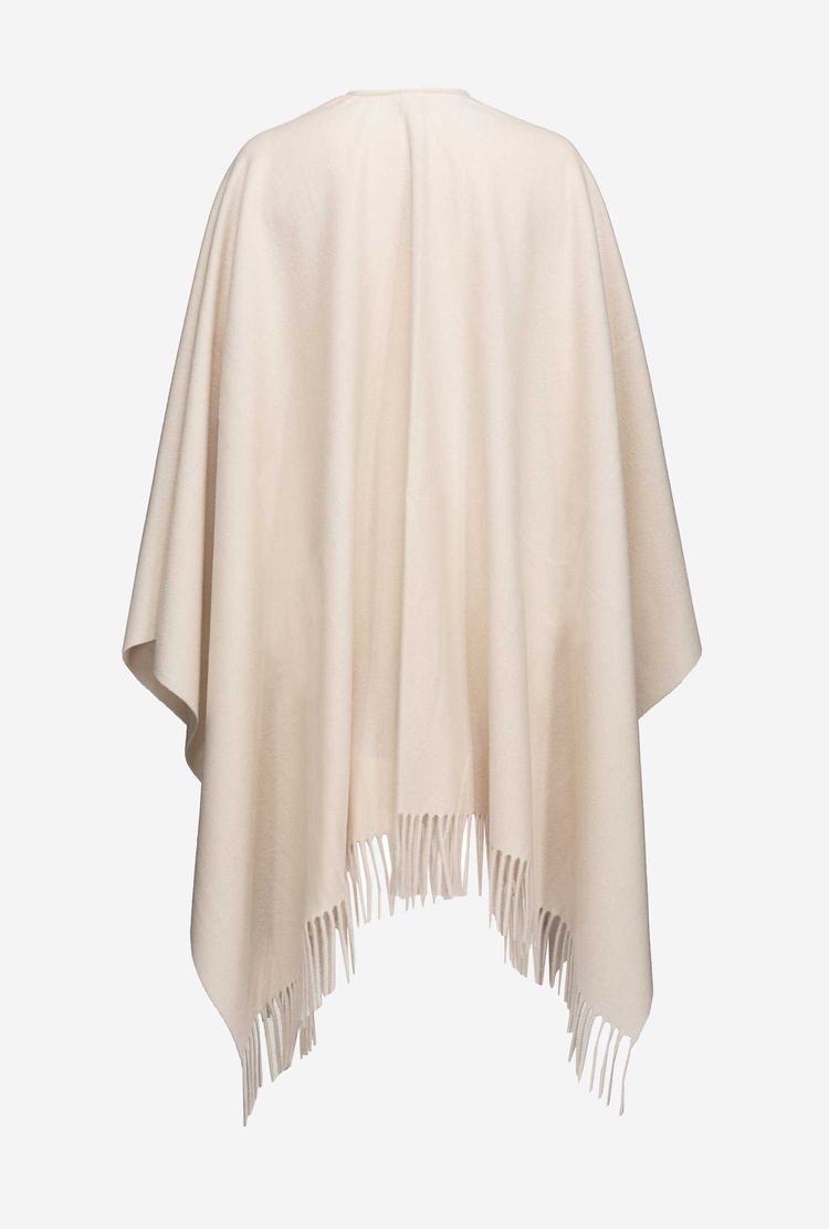 Silver Women's Pinko Wool Poncho Scarves | Ireland-10593479