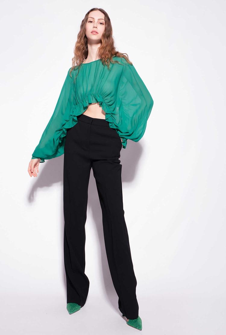 Turquoise Women's Pinko Frills Jackets | Ireland-16390729