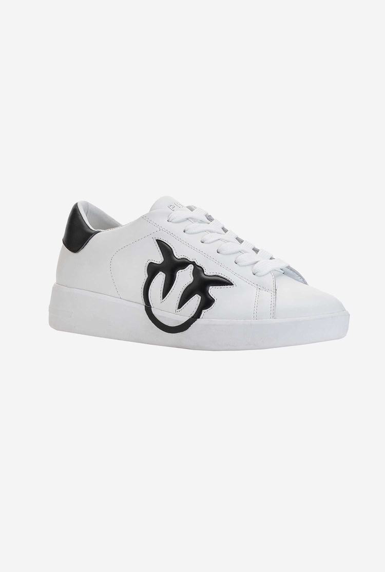 White/Black Women's Pinko New Sneakers | Ireland-87910259