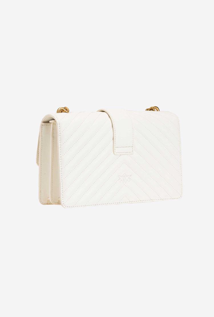 White Gold Women's Pinko Classic Love Bag Icon V Quilt Crossbody Bags | Ireland-18092739