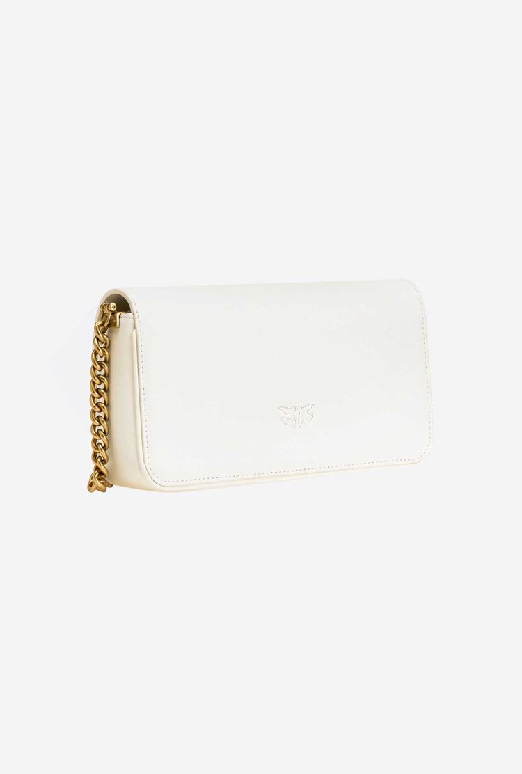 White Gold Women's Pinko Mini Love Bag Click Baguette Simply Crossbody Bags | Ireland-09861729