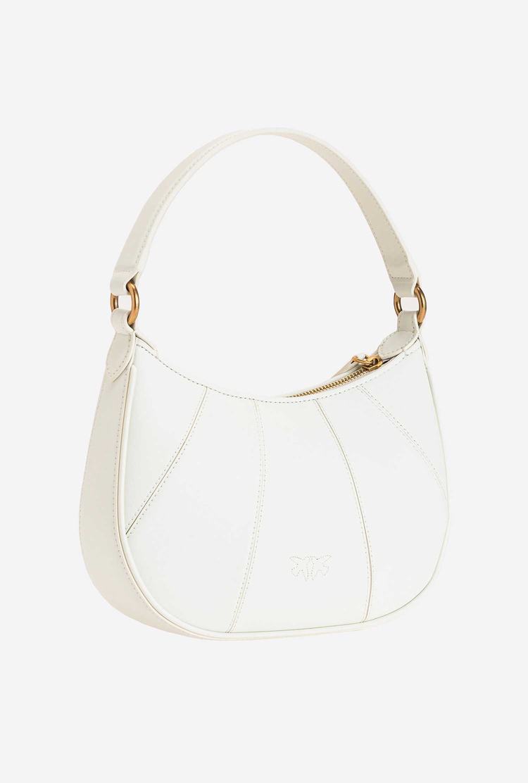 White Gold Women's Pinko Mini Love Bag Half Moon Simply Shoulder Bags | Ireland-58612739