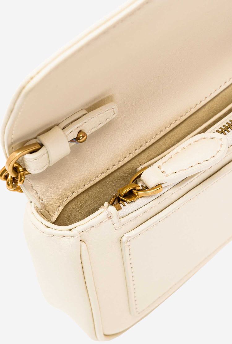 White Gold Women's Pinko Pocket Love Bag Simply Crossbody Bags | Ireland-07846259