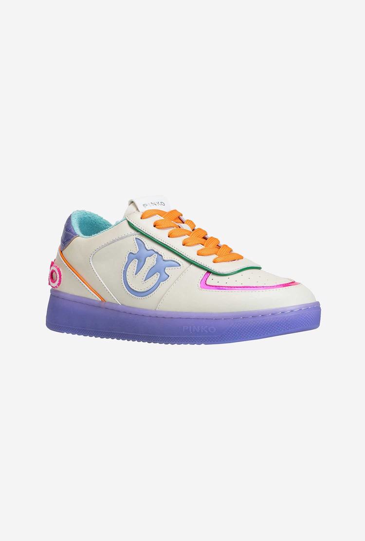 White/Purple/Fuchsia Women's Pinko Neon Sneakers | Ireland-91436259