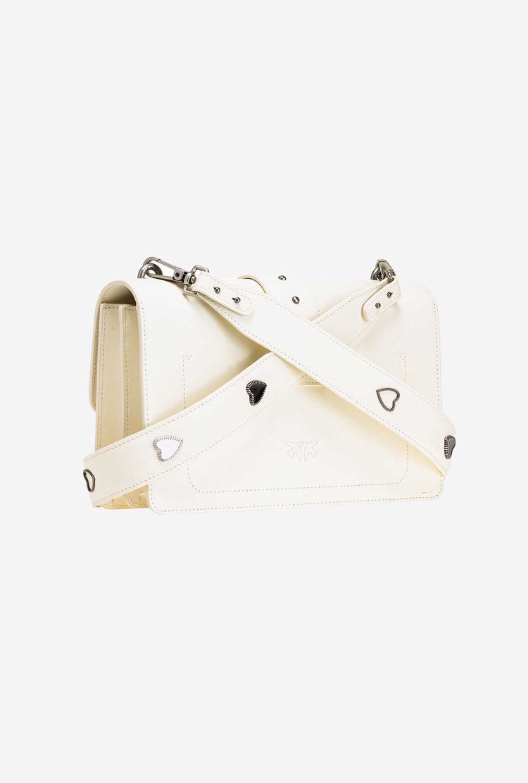 White Silver Women's Pinko Jewel Shoulder Strap Crossbody Bags | Ireland-50829619