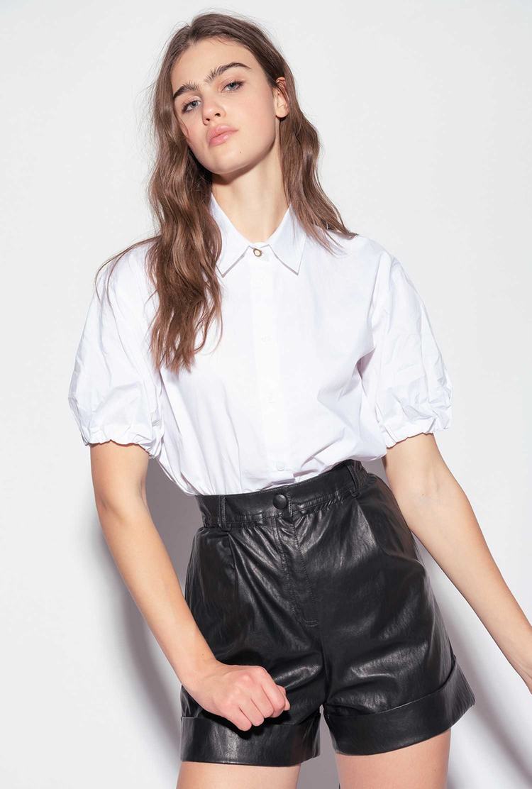 White Women's Pinko Balloon Shirts | Ireland-87645109