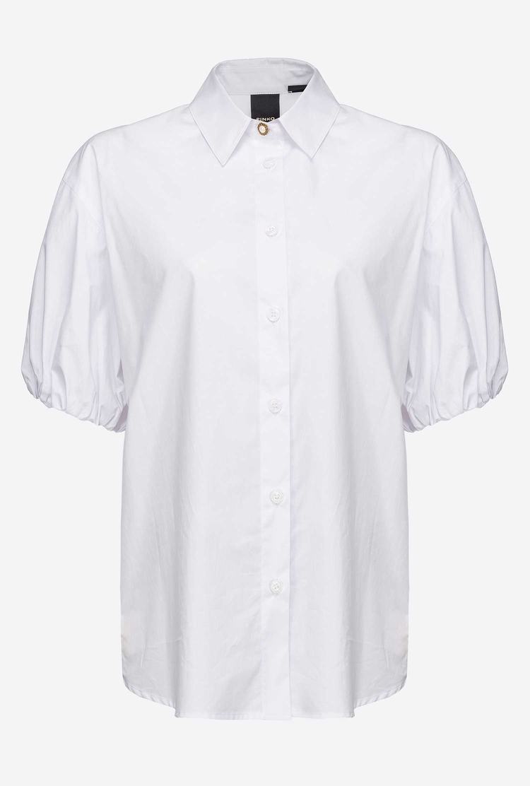 White Women's Pinko Balloon Shirts | Ireland-87645109