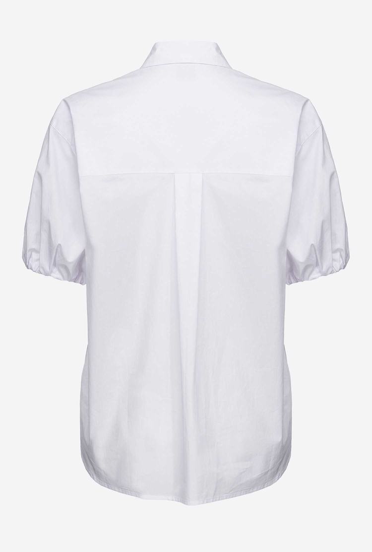 White Women's Pinko Balloon Shirts | Ireland-87645109